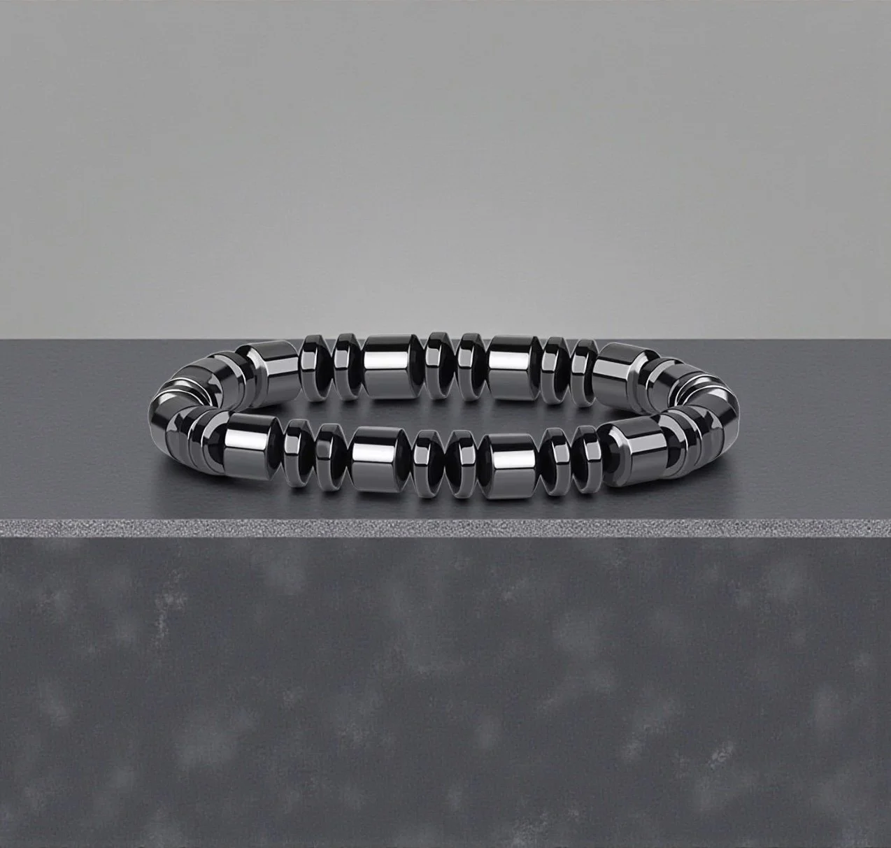 S205 Sleek Magnetic Hematite Bracelet