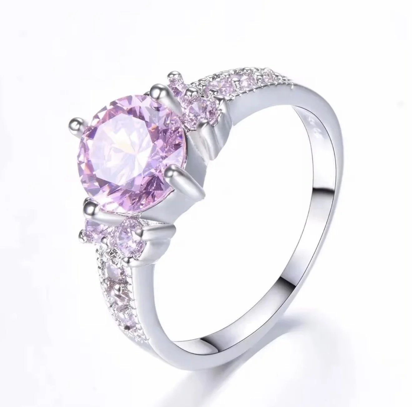 Exquisite Pink Radiance Ring