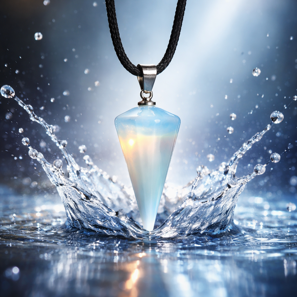 S507 Opalite Glow Pendant Necklace