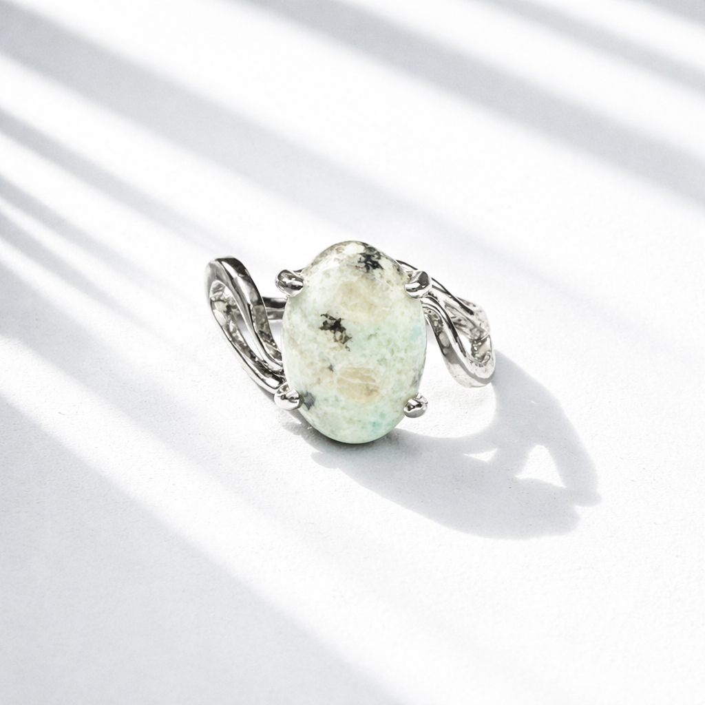 SR794 Bird Eye Jasper  Gemstone Elegance Ring Only Ring Size - 5.5