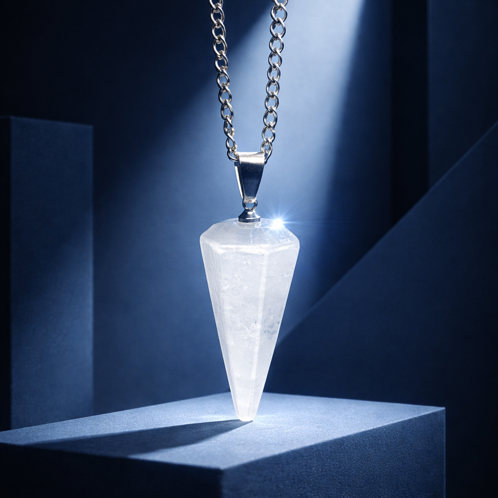 C01 Clear Quartz Crystal Pendant Necklace