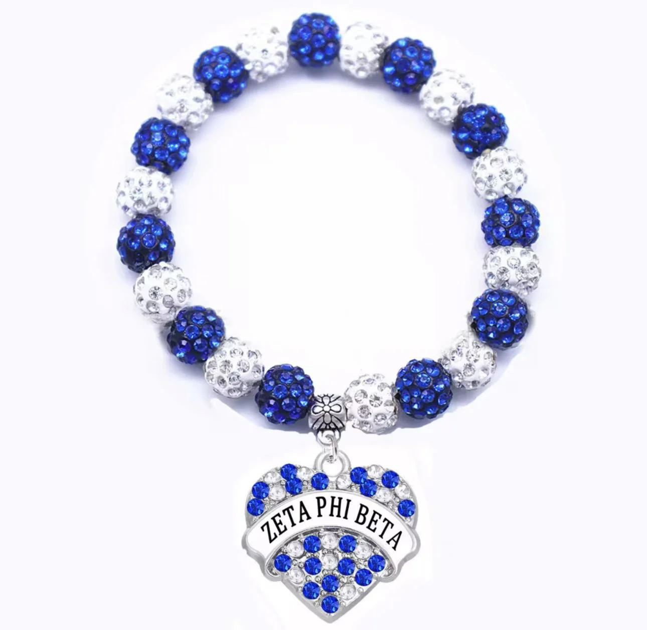 FR307 Zeta Phi Beta Rhinestone Bracelet