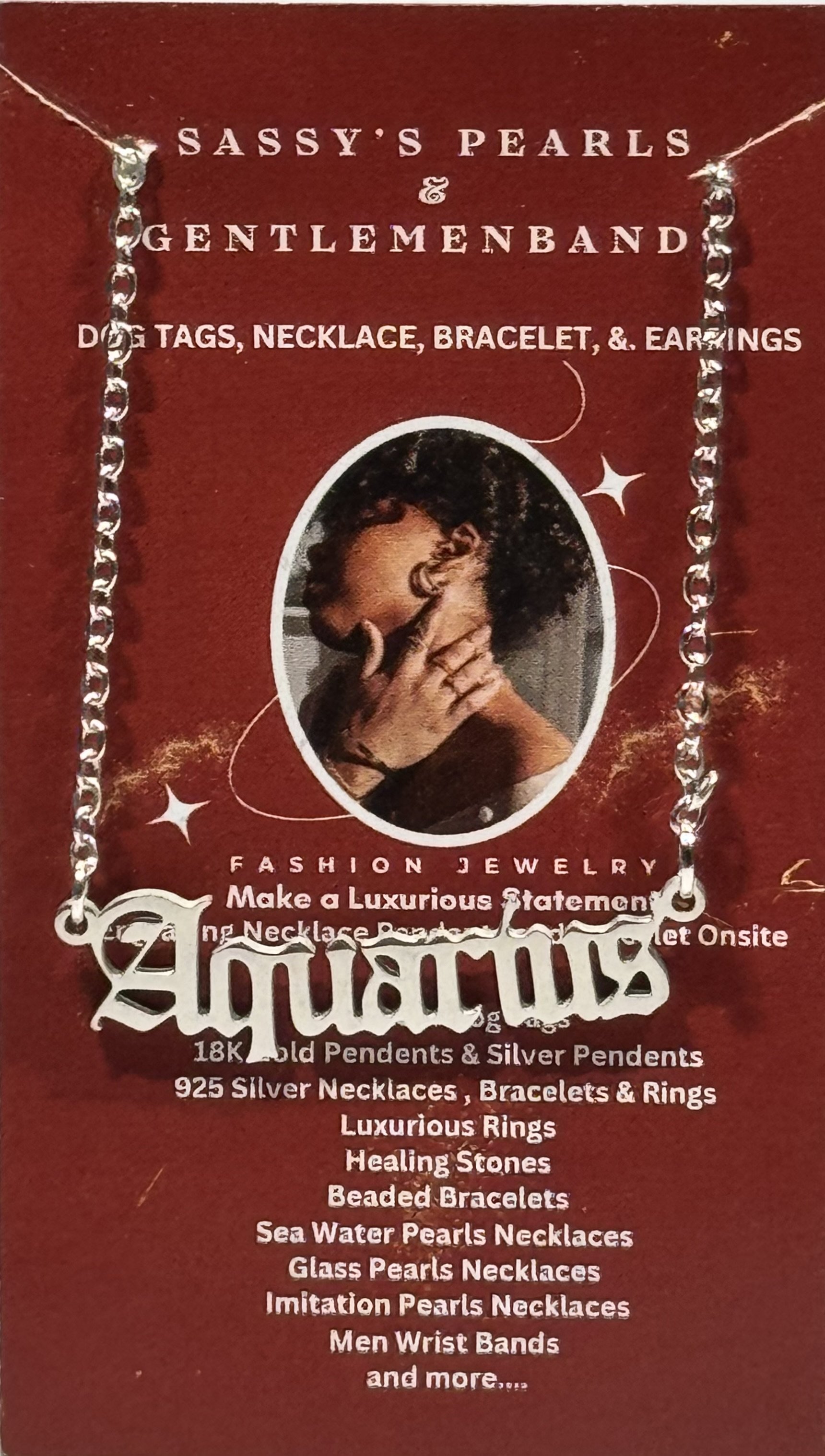 A13 Sassy's Pearls Aquarius Necklace
