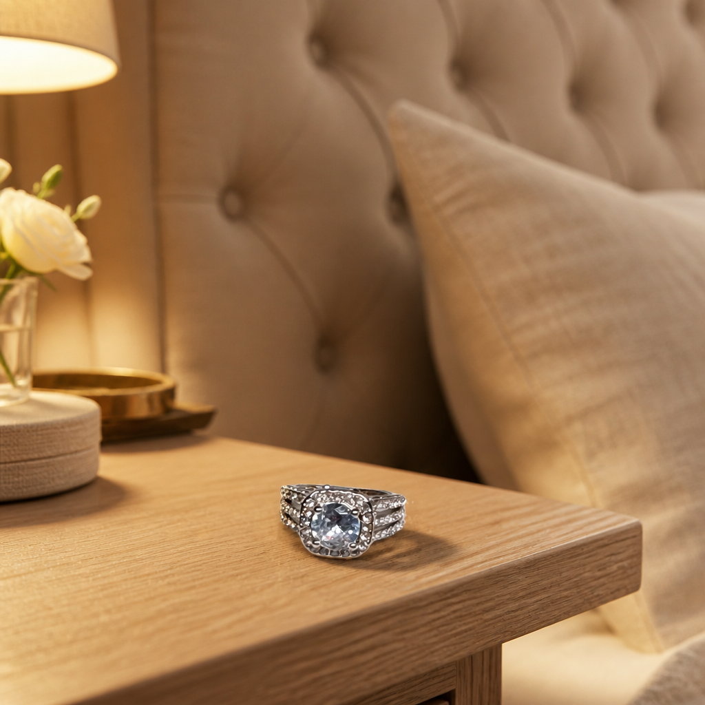 Sterling Silver Triple Band Cubic Zirconia Ring