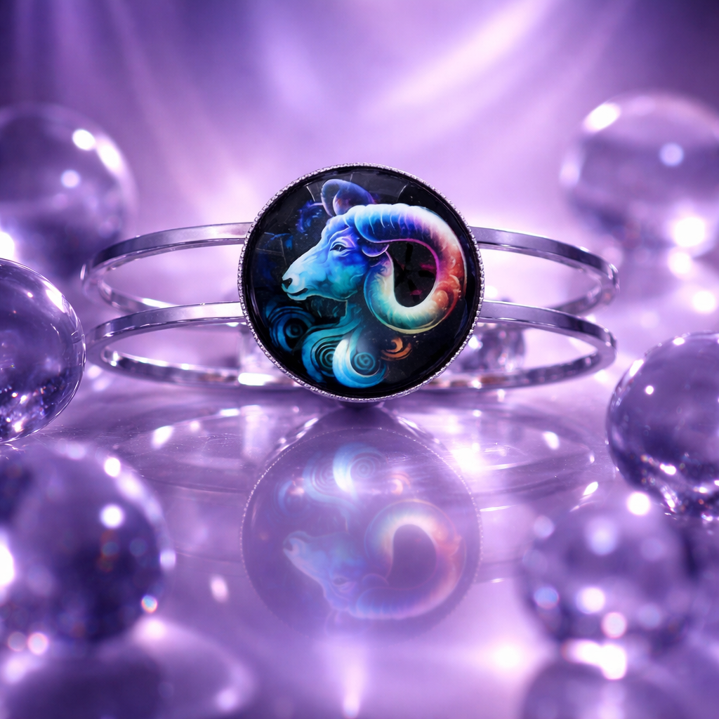 Aries Zodiac Bracelet - Mystical Ram Design