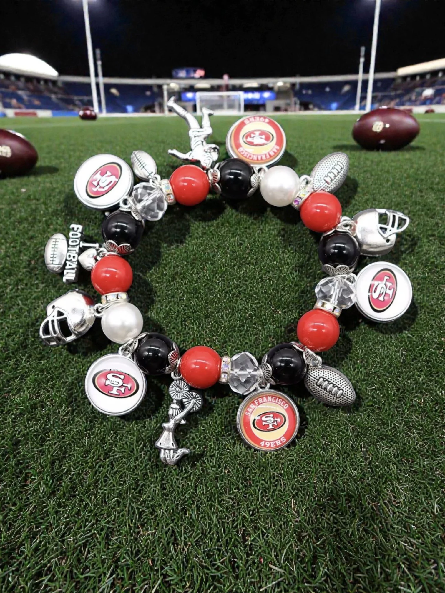 B102 Fan Charm Bracelet - Football Edition (San Francisco 49years)