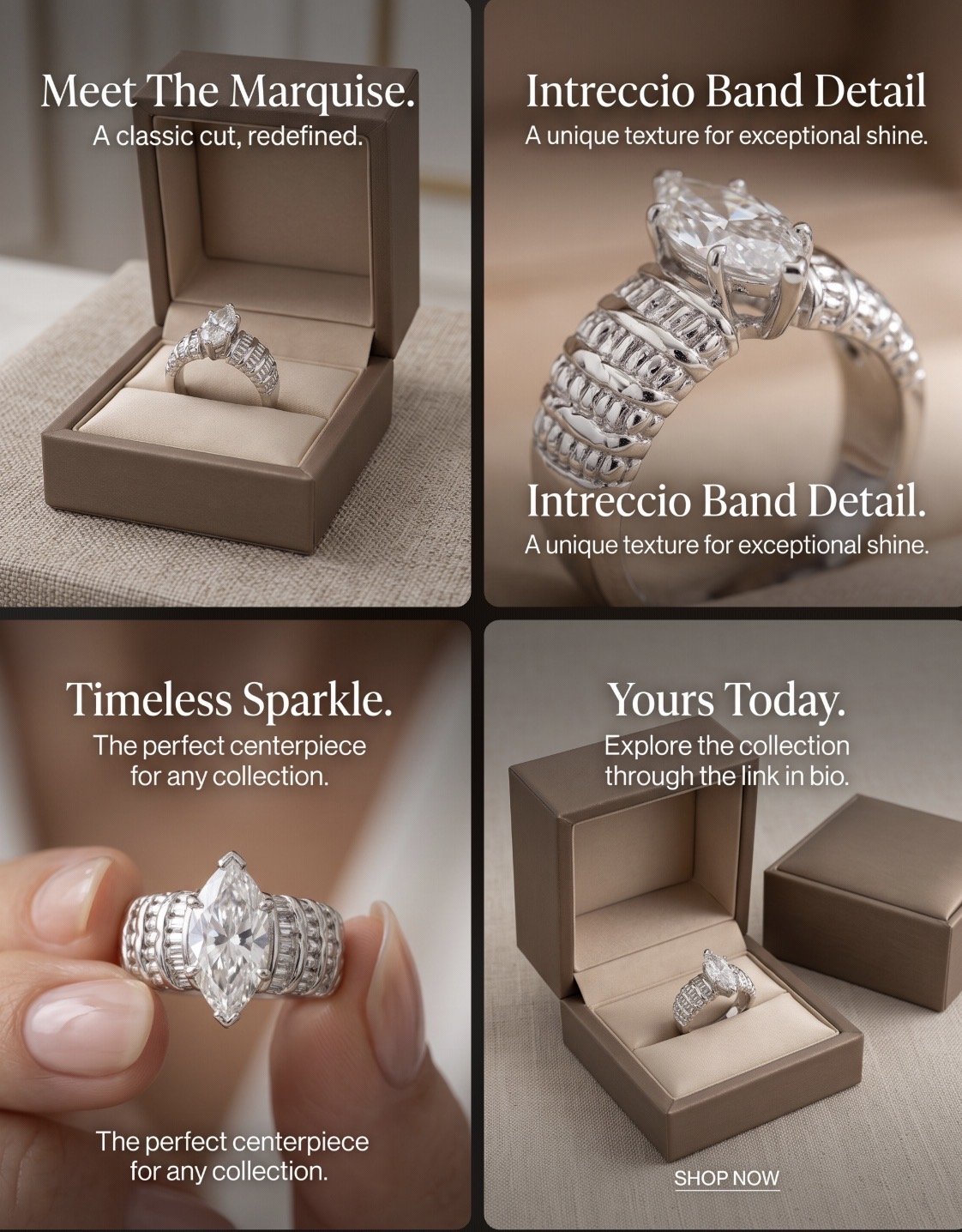 Marquise Elegance Ring Size 8
