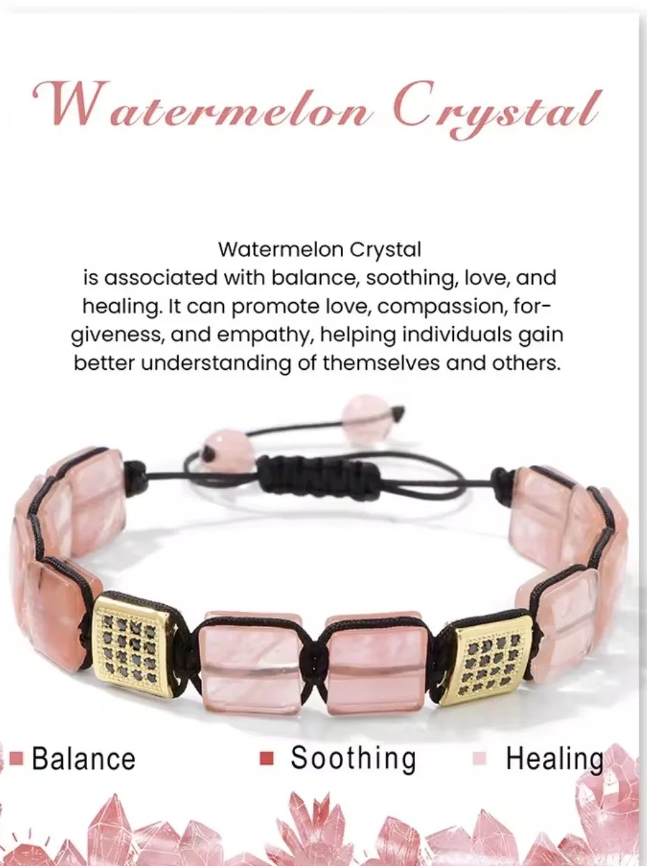 Watermelon Crystal Healing Bracelet