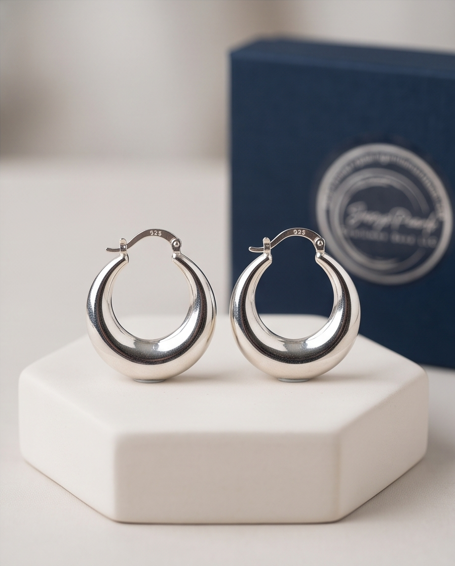 Sterling Silver Hoop Earrings