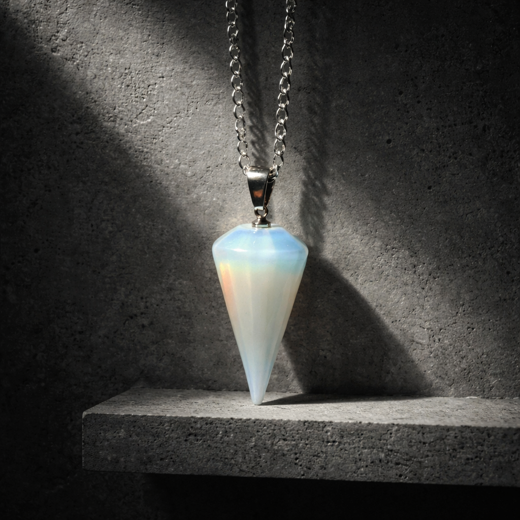 C04 Iridescent Opalite Pendant Necklace
