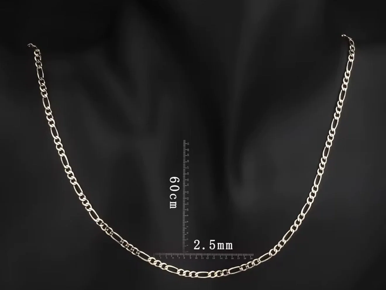 FL301 2.5 MM 14K Gold Figaro High Premium Quality Multiple Width and Lengths