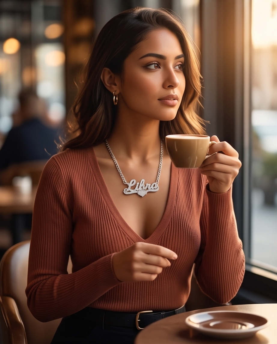 Elegant Libra Zodiac Necklace