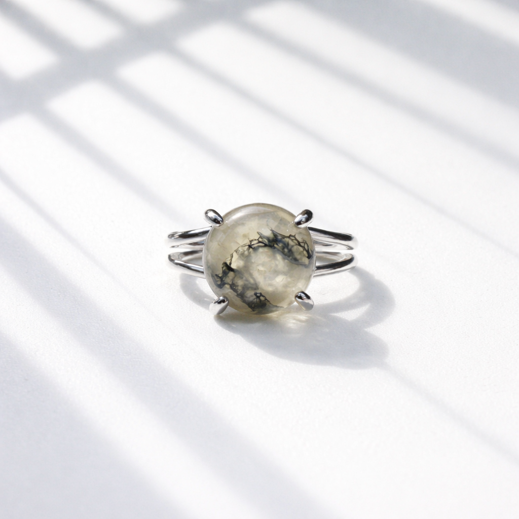 SR840 Enchanting Dendritic Agate Ring Only-7 1/2