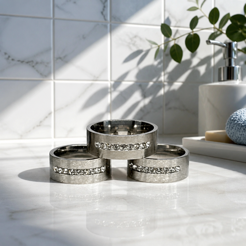 Crystal Silver Napkin Rings