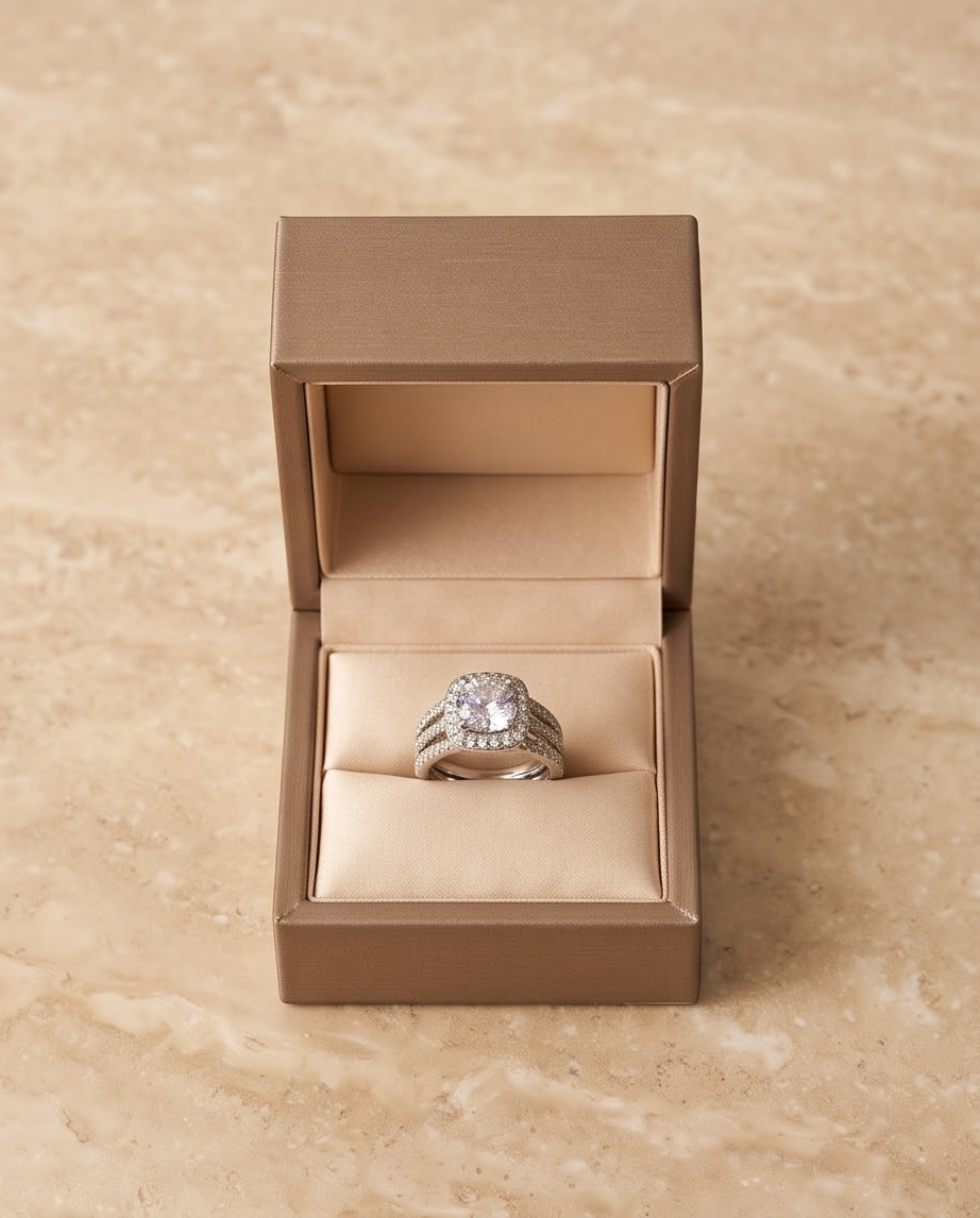 Elegance Diamond Halo Ring
