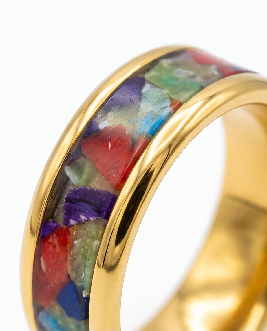 Radiant Mosaic Inlay Ring