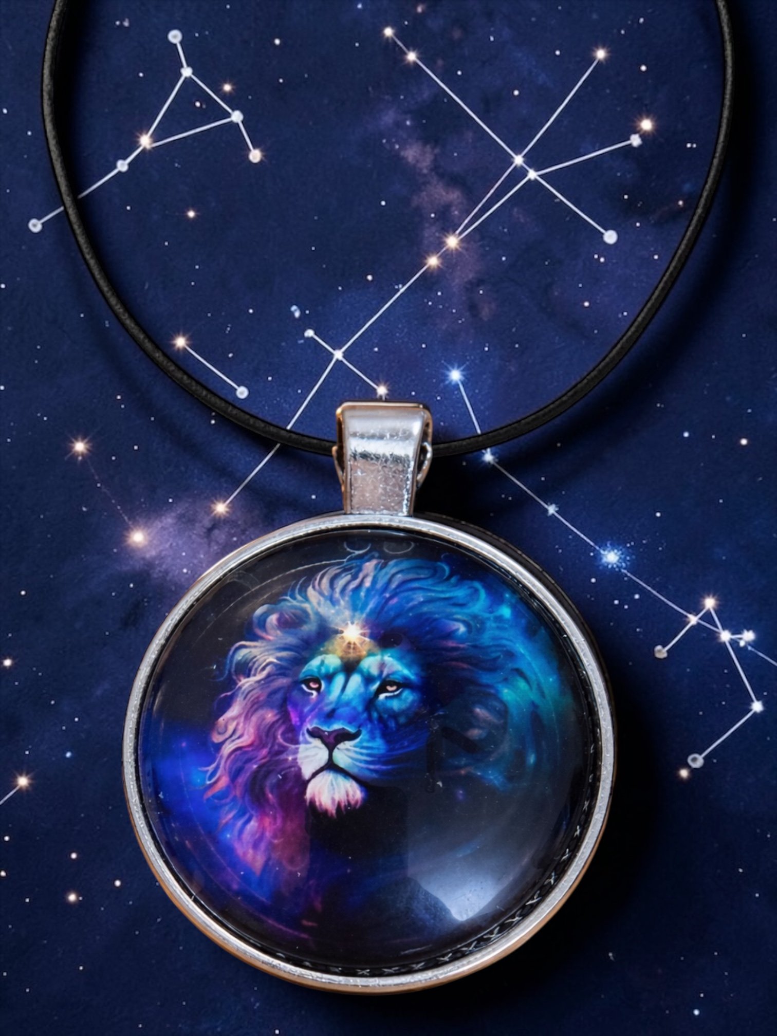 3D207 Leo Celestial Lion Pendant Necklace