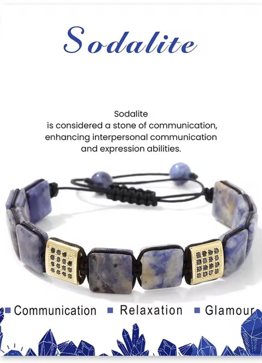 Sodalite Stone Communication Bracelet