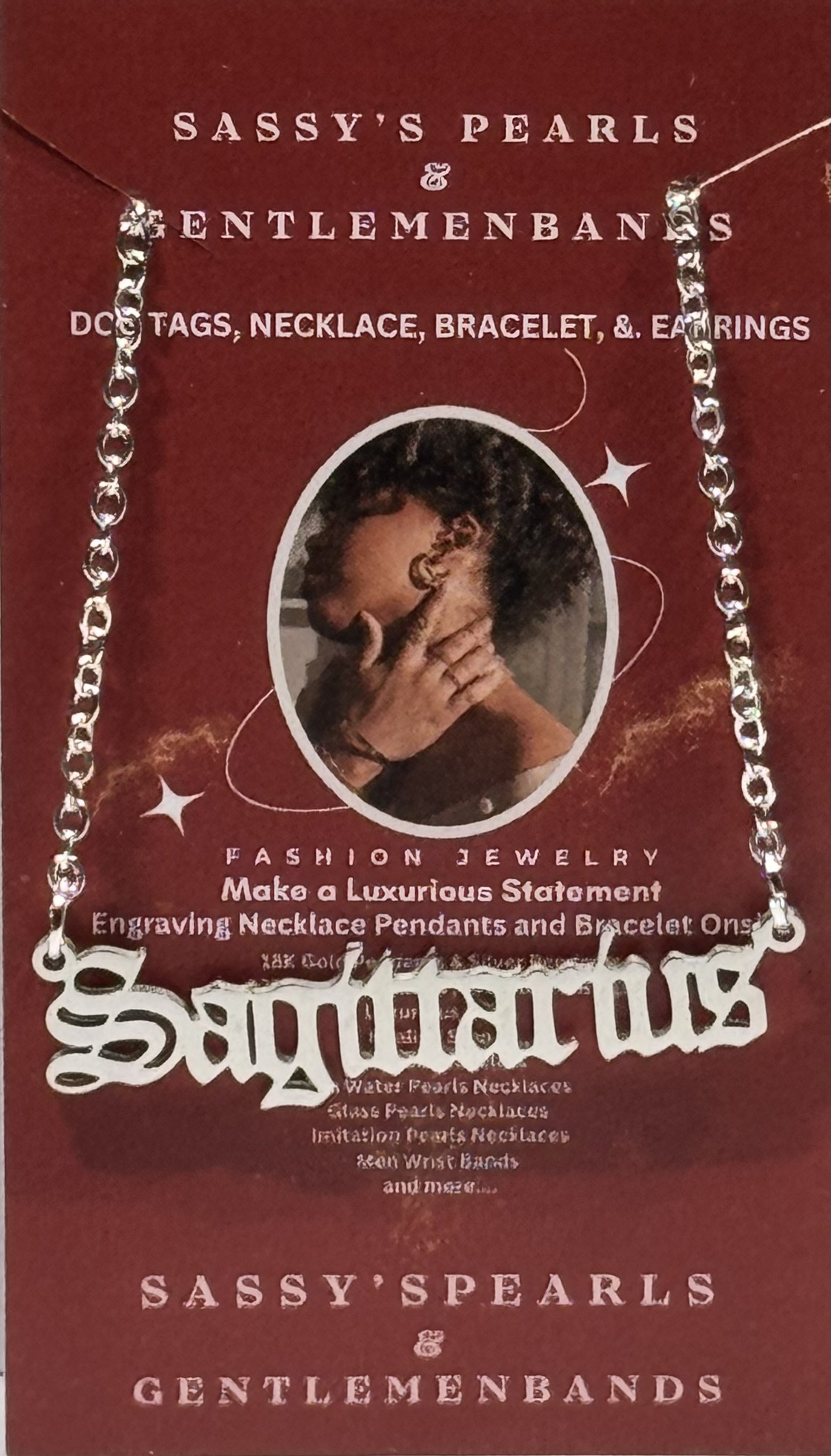 A17 Sagittarius Zodiac Necklace by Sassy's Pearls & Gentlemenbands