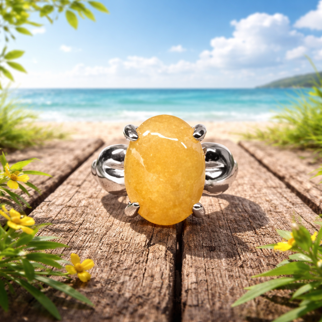 HR832 Yellow Radiance Citrine Ring size -6