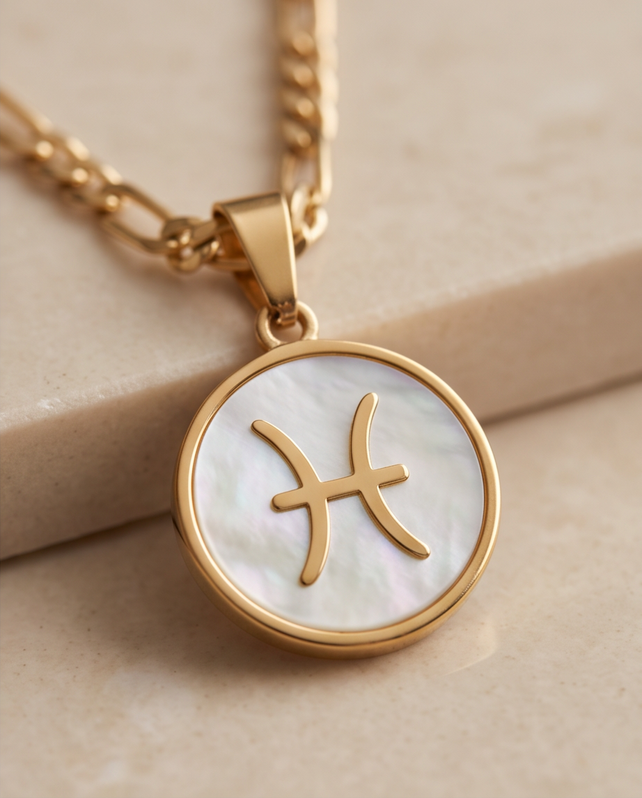 18' Zodiac Pisces Gold-Plated Necklace
