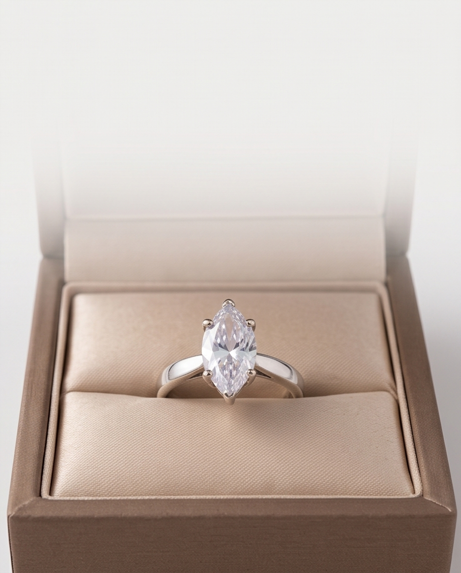 Marquise Solitaire Elegance Ring