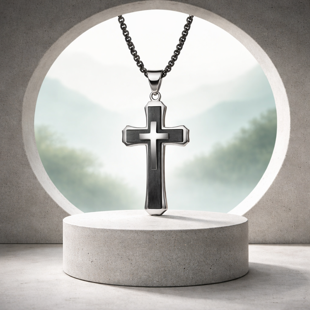 D11 Timeless Stainless Steel Cross Necklace