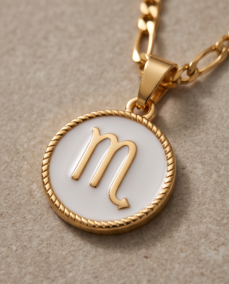 18" Zodiac Scorpio 14K Gold Plated Necklace