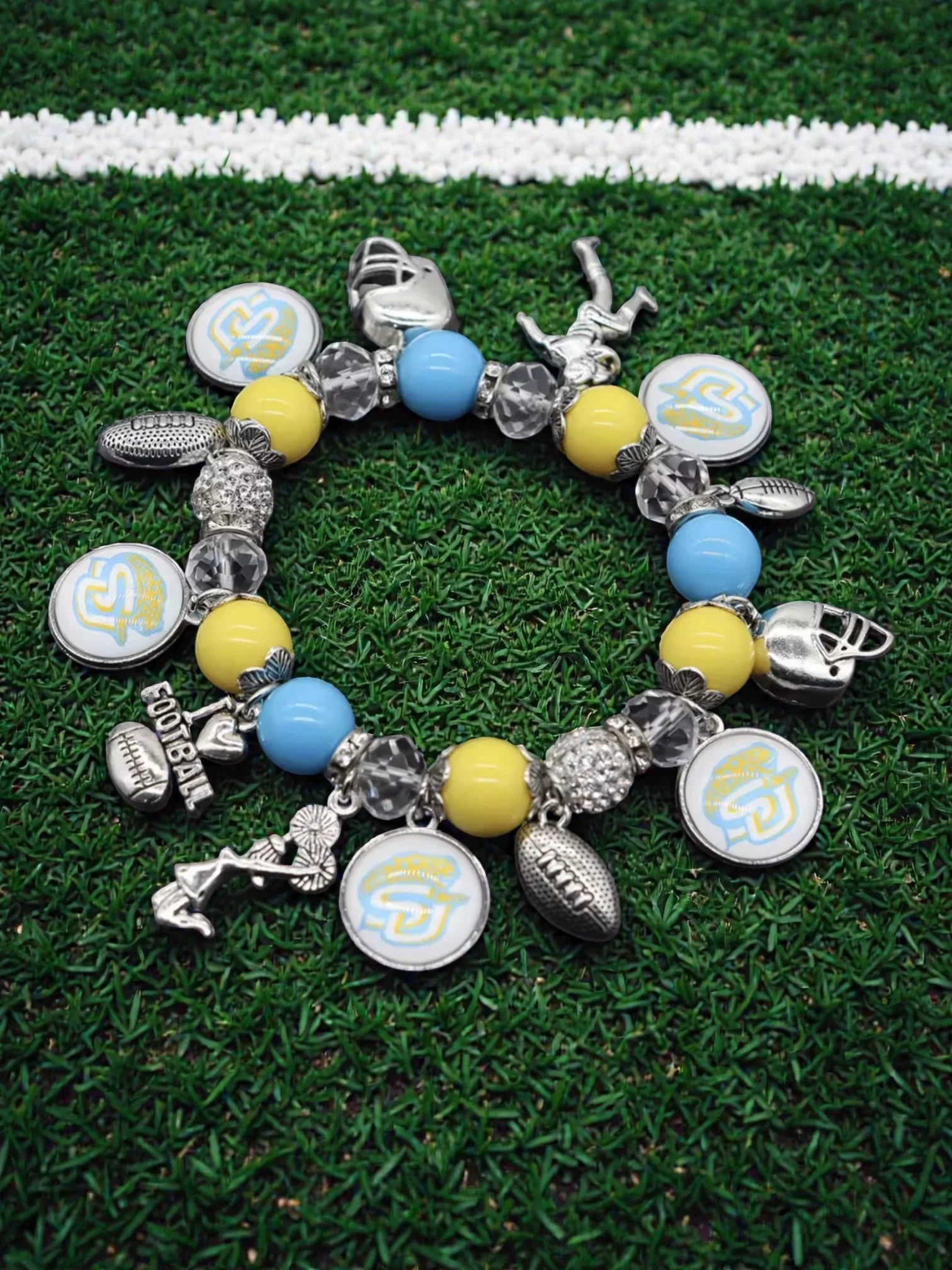 B119 Fan Charm Bracelet - Football Edition Southern University