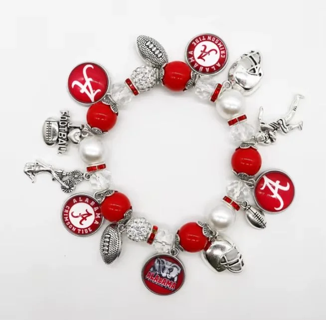 Alabama Crimson Tide Charm Bracelet