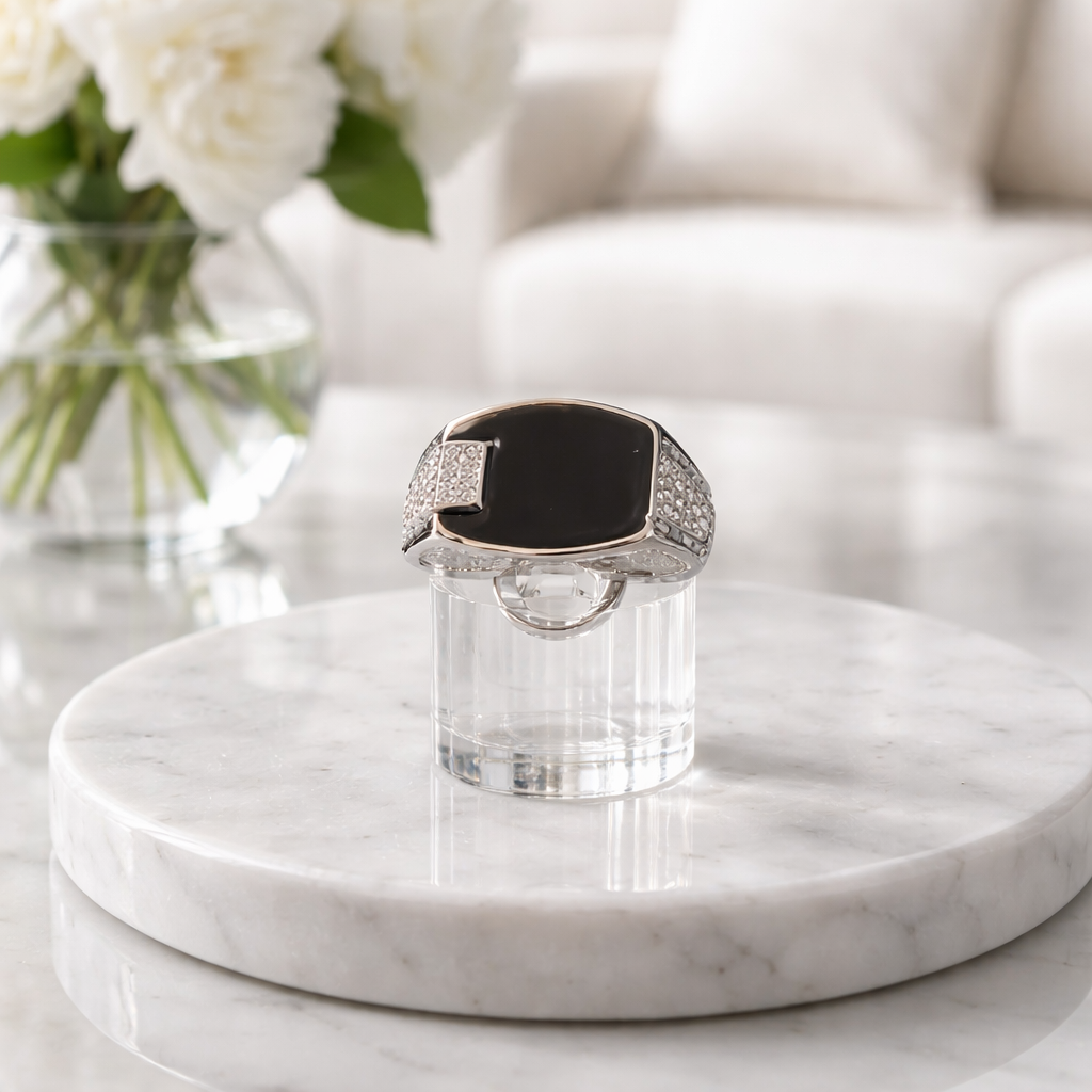 Luxury Crystal-Studded Smart Ring