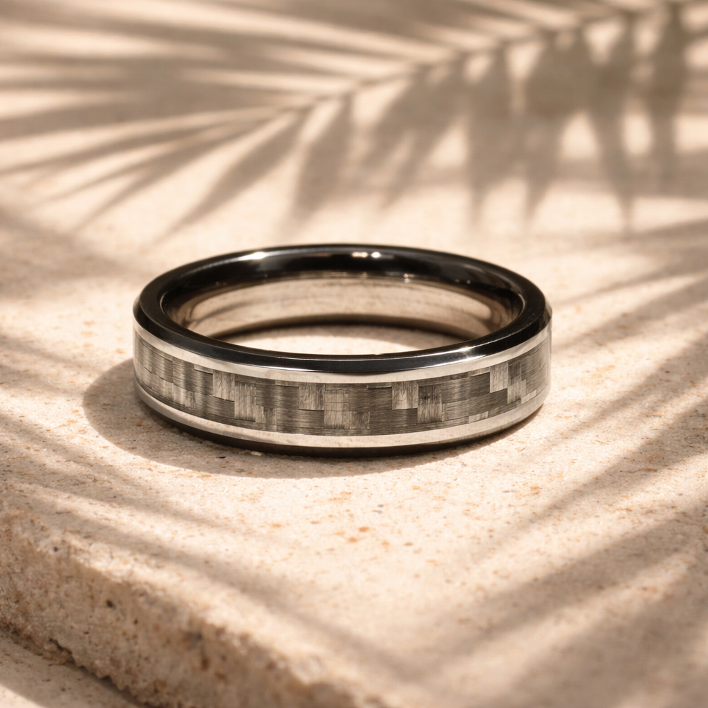Tungsten Carbide Carbon Fiber Ring