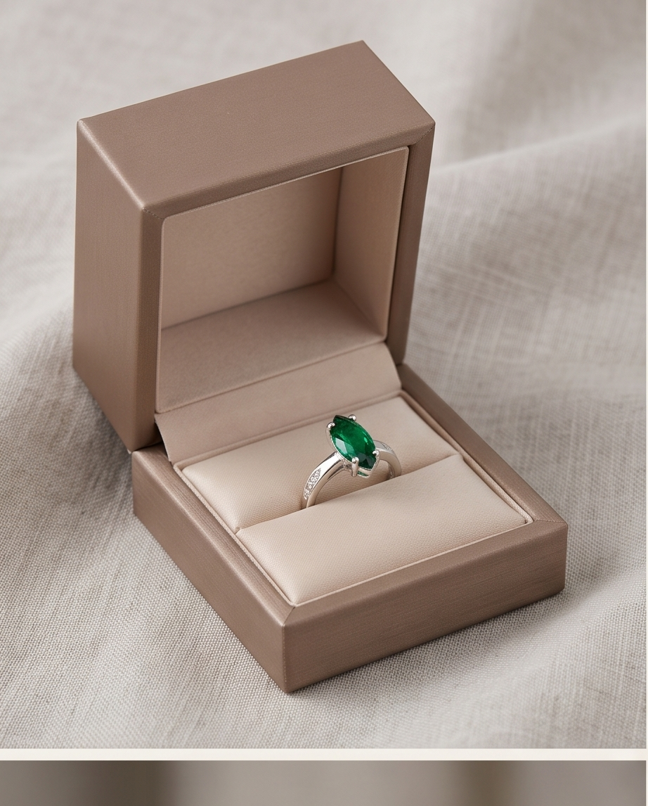 Emerald Elegance Marquise Ring