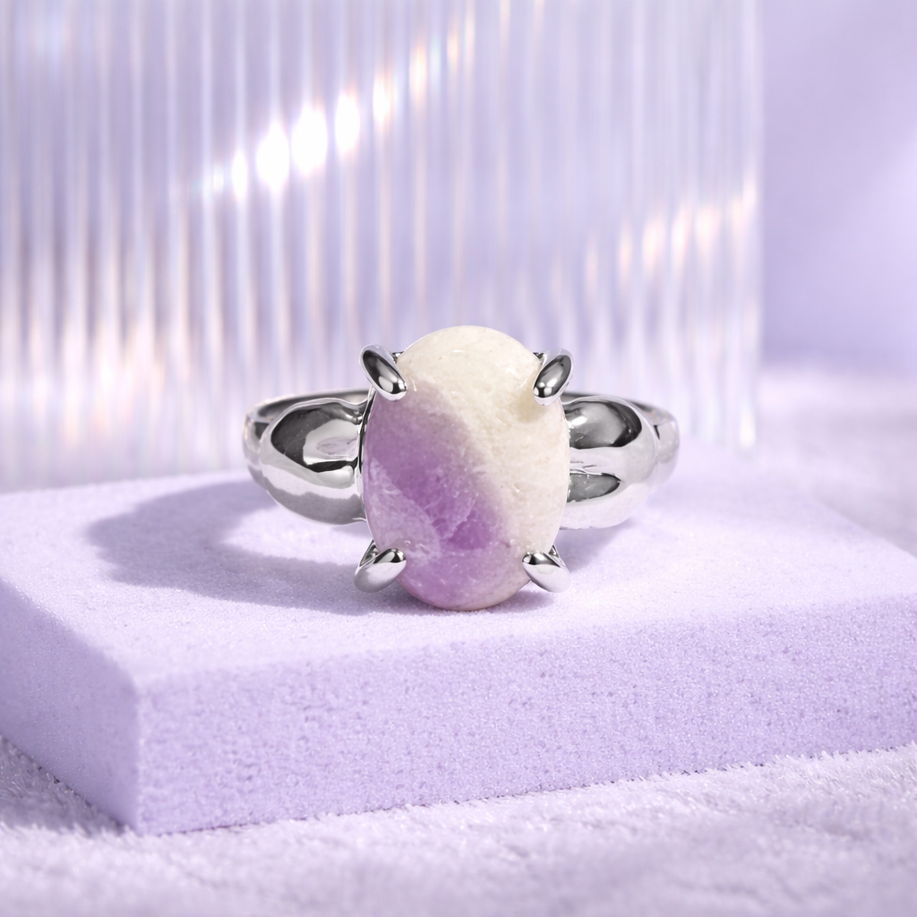 SR918 Amethyst & Quartz Duo Ring-Only Size