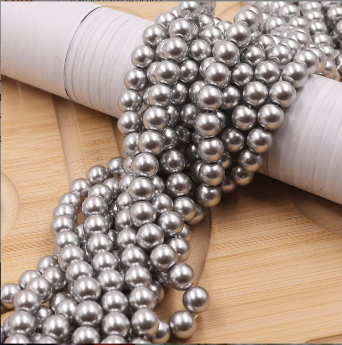 LP202 2-Lavendar Limitation Faux Pearl Necklace