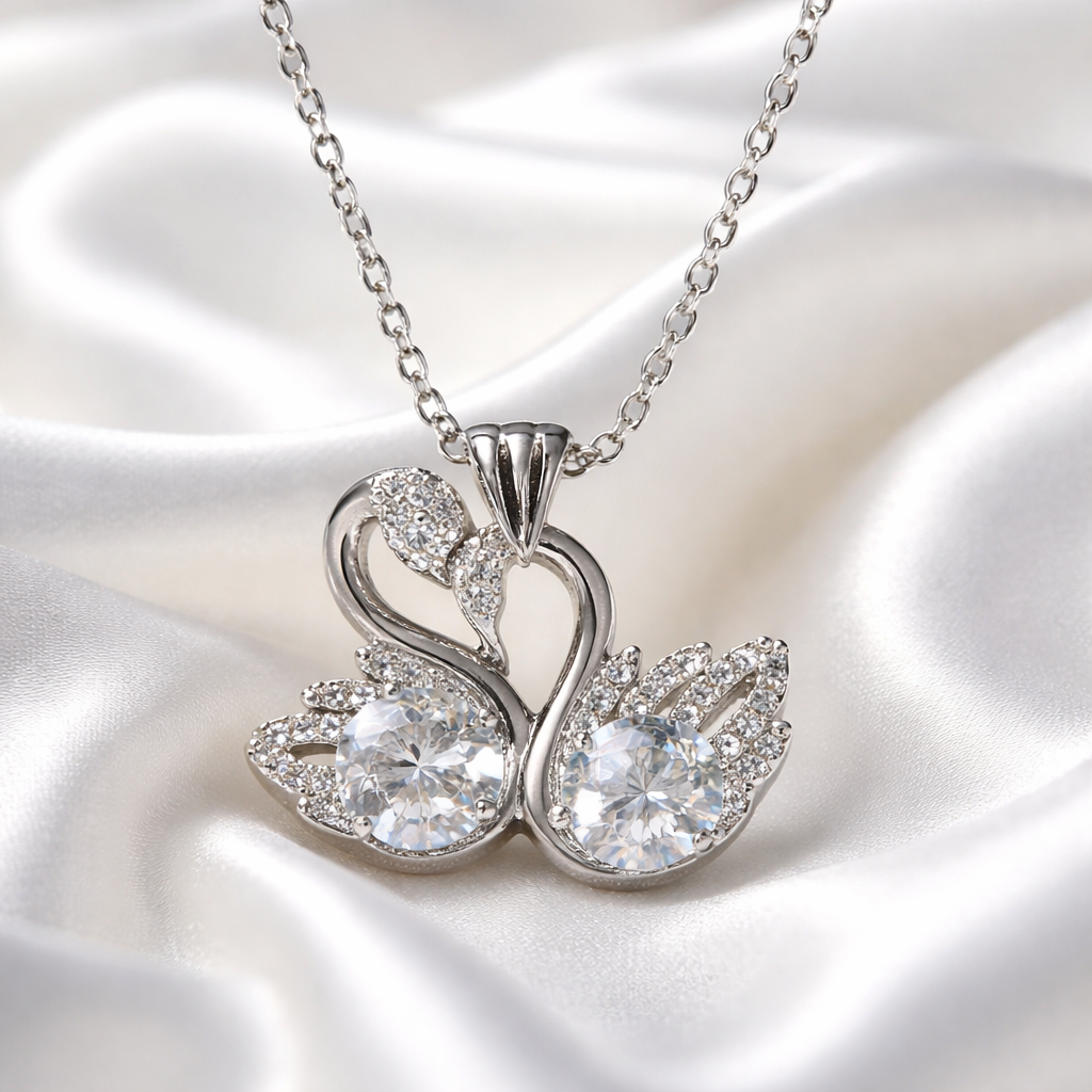 Double Swan Grace Necklace