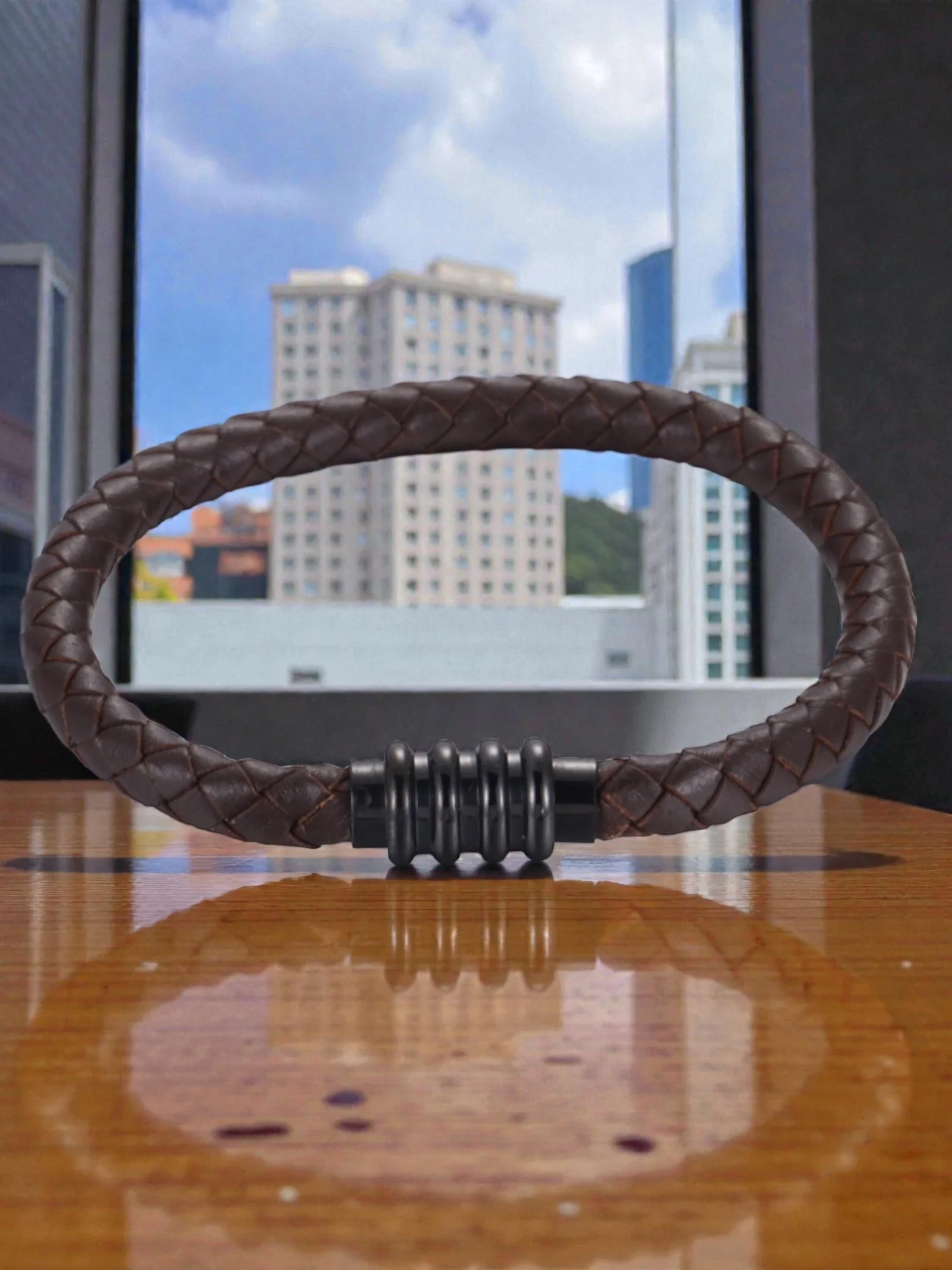 BL34 LuxWoven Leather Bracelet