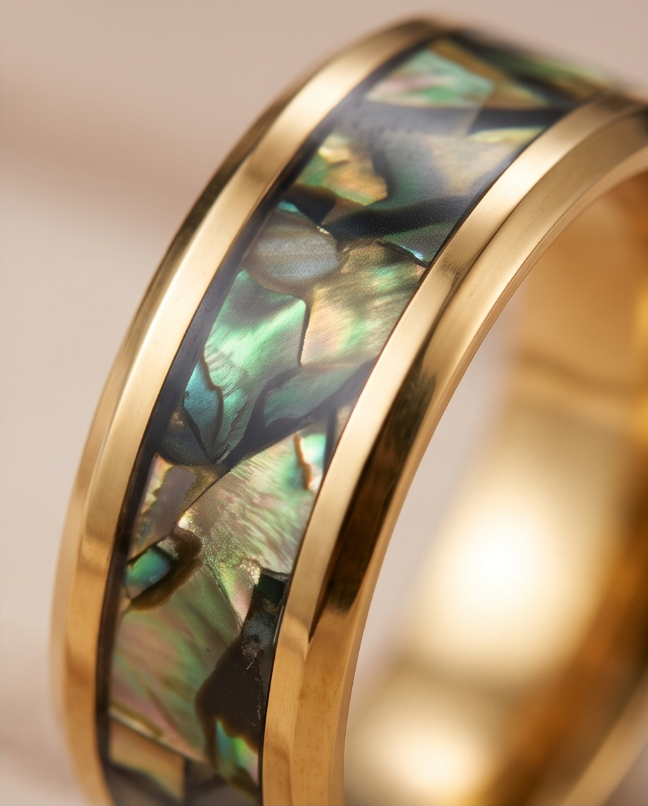 Abalone Shell Gold-Tone Ring