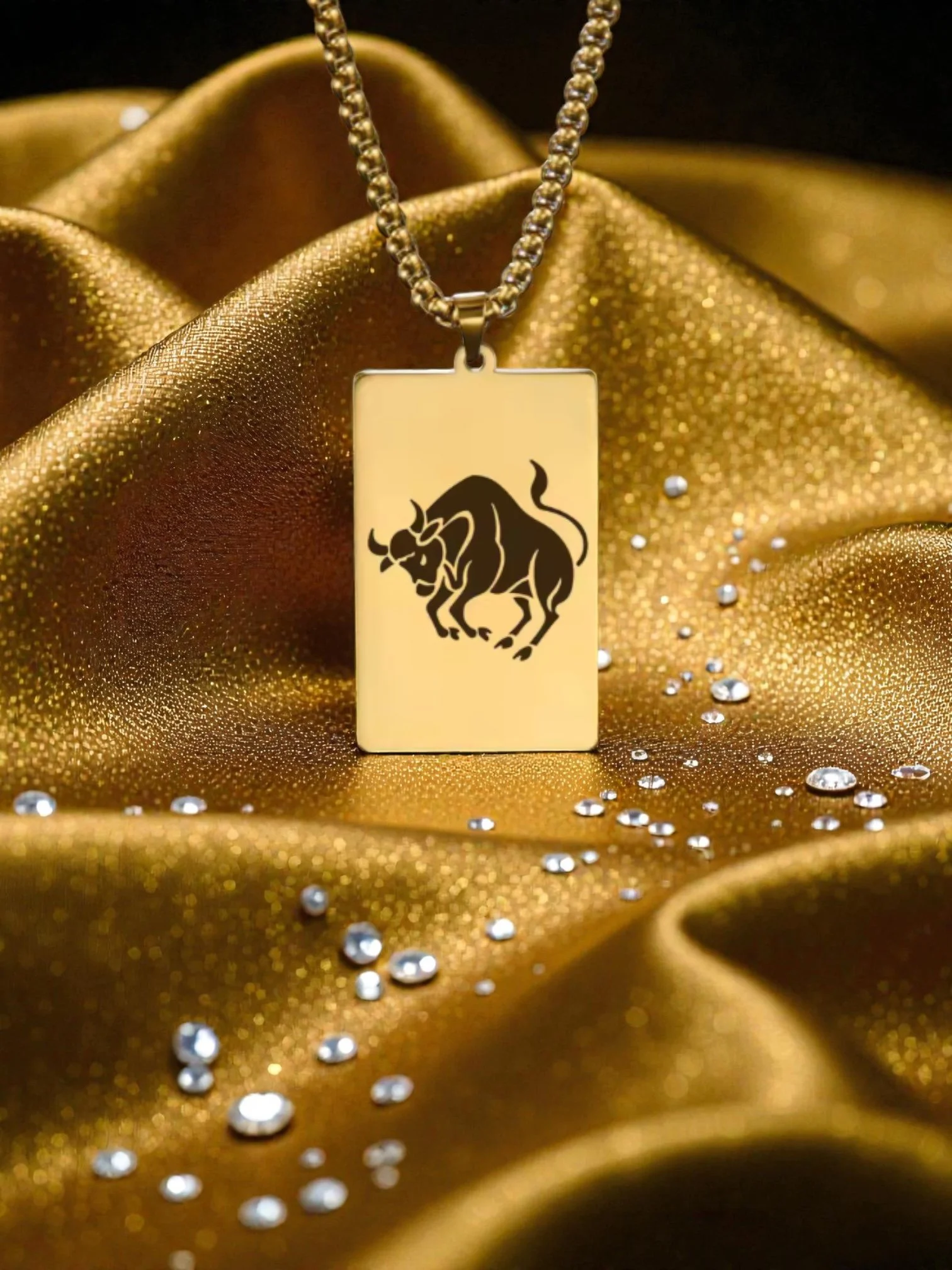 DG11 20' Taurus Gold/Silver Zodiac Tag Necklace