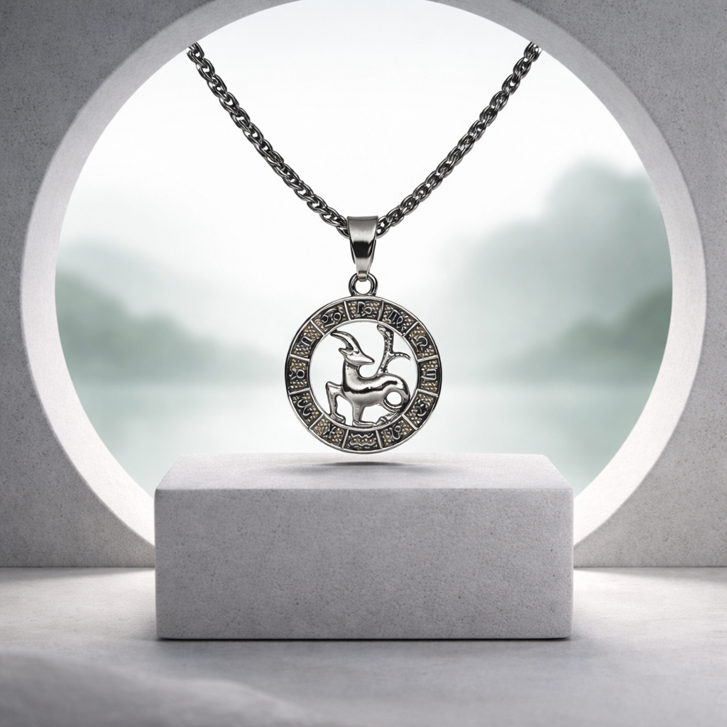 CAPRICORN Zodiac Symbol Pendant Necklace
