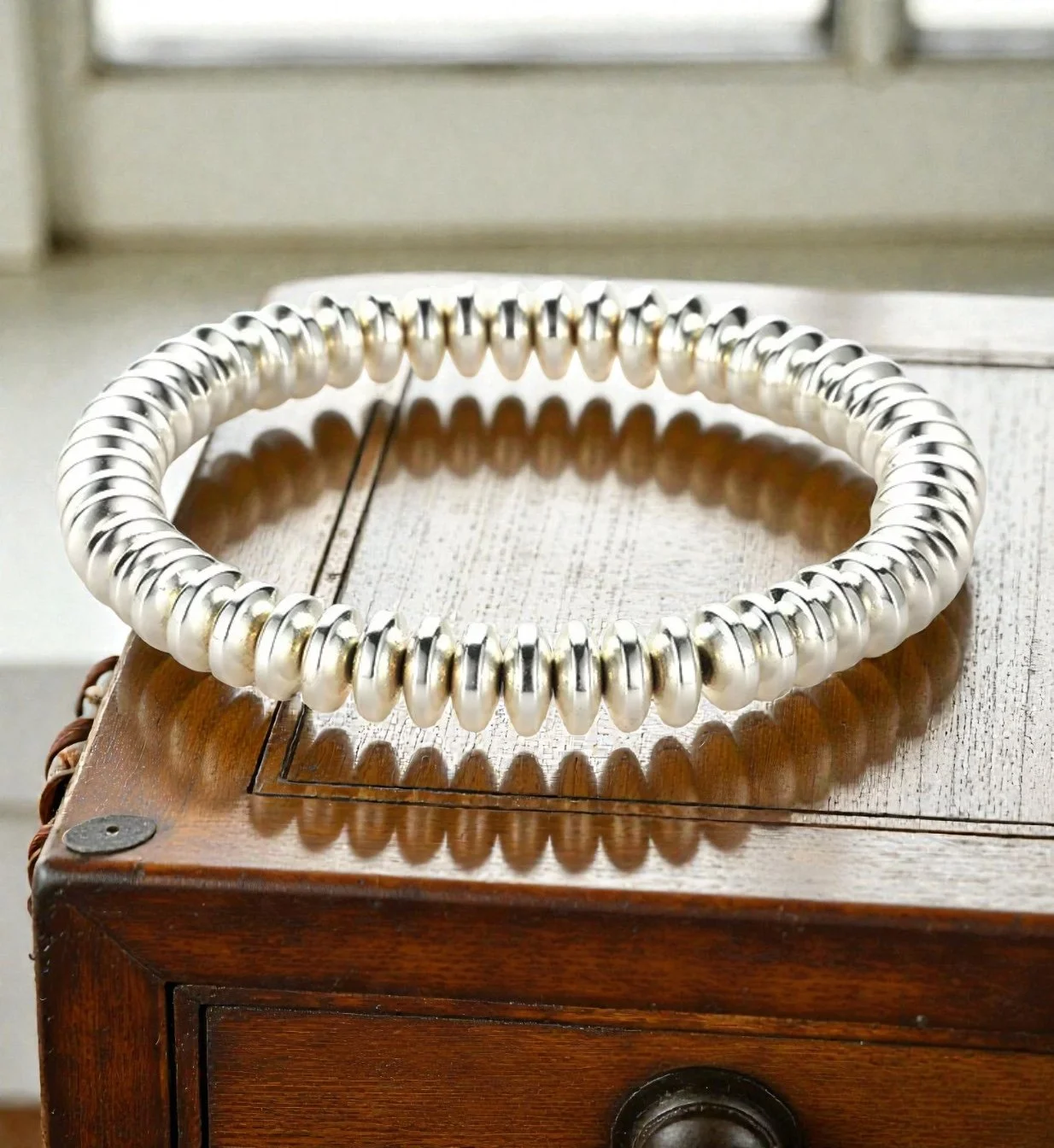 S203 Sterling Silver Or Gray Coil Bracelet