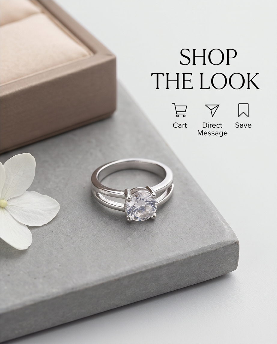 Sterling Silver Solitaire Ring