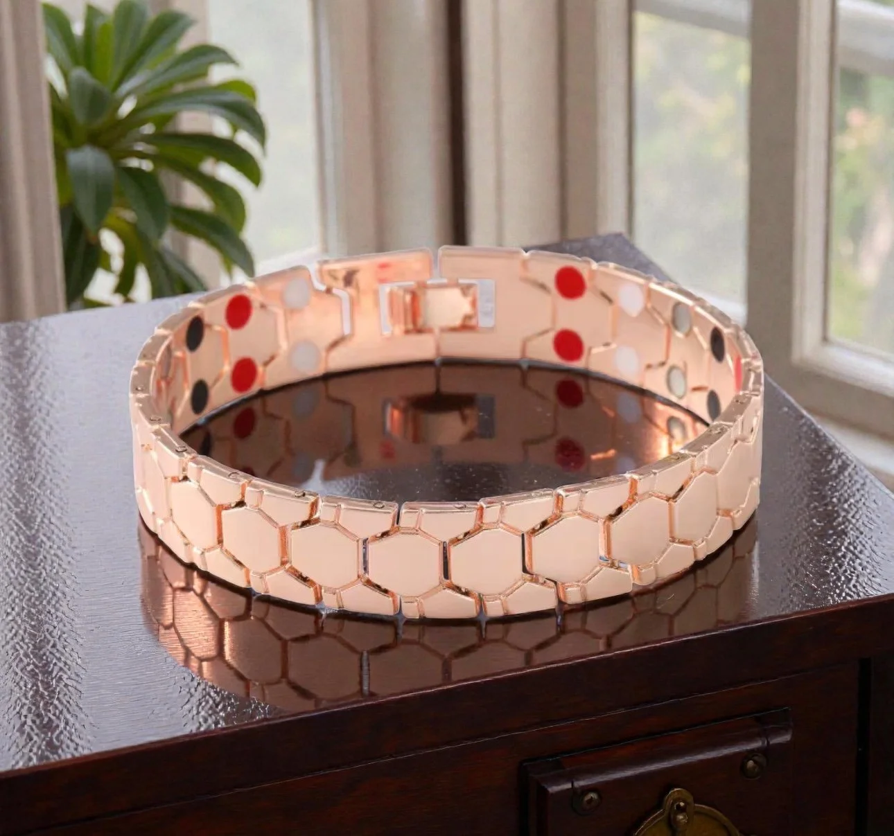 S207 Magnetic Hexagon Wellness Bracelet