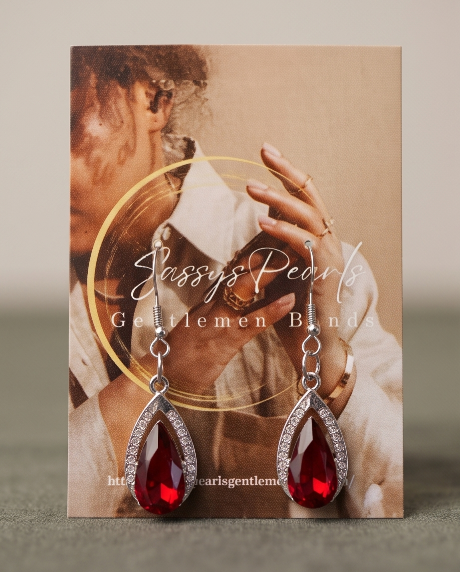 Radiant Red Teardrop Earrings