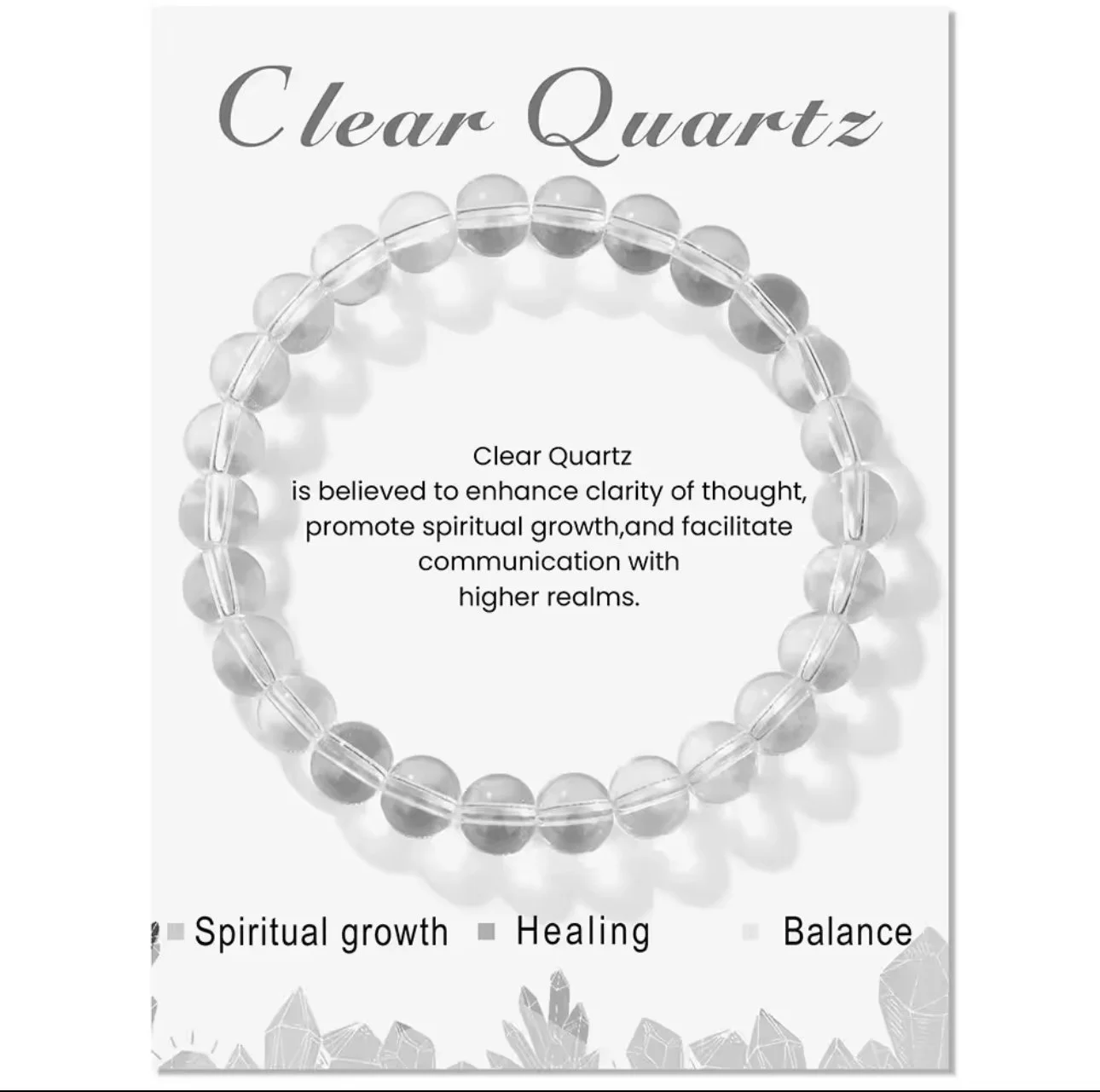 B314 Clear Quartz Healing Bracelet