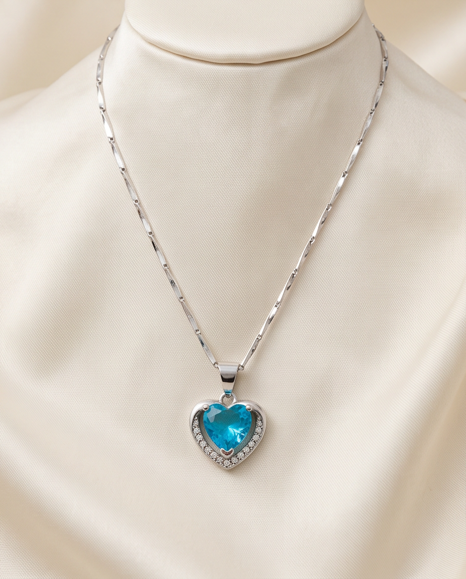 Heart's Desire Blue Gemstone Necklace