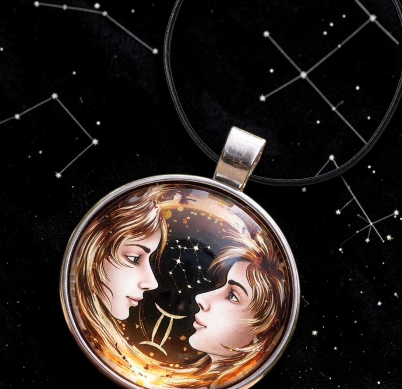 3D205 Gemini Zodiac Pendant Necklace
