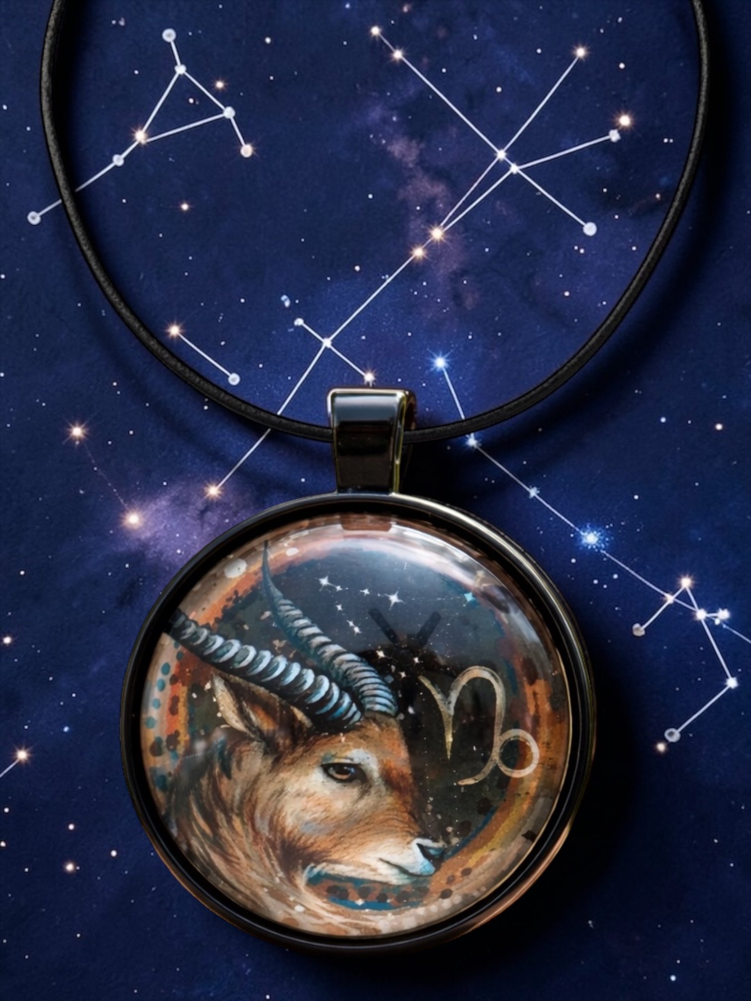 3D202 Capricorn Zodiac Pendant Necklace