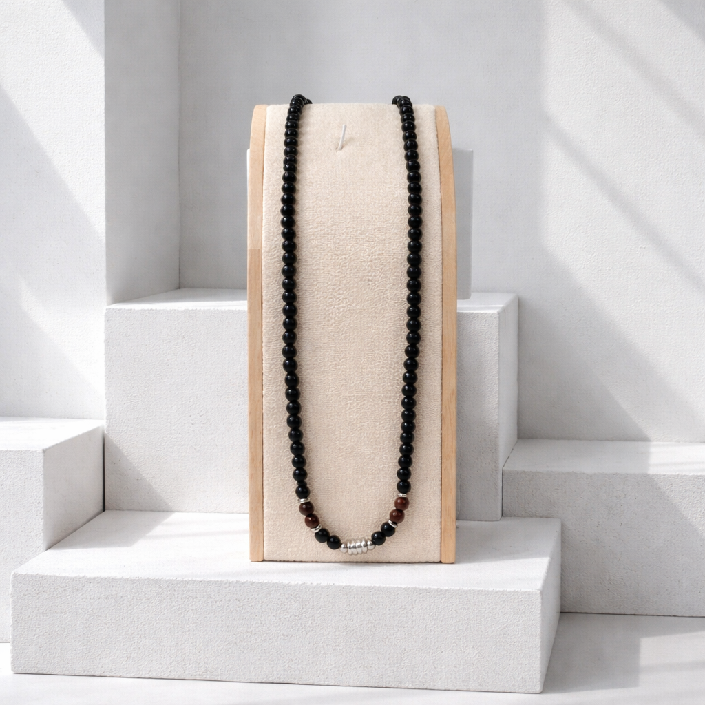 Black Onyx Beaded Necklace