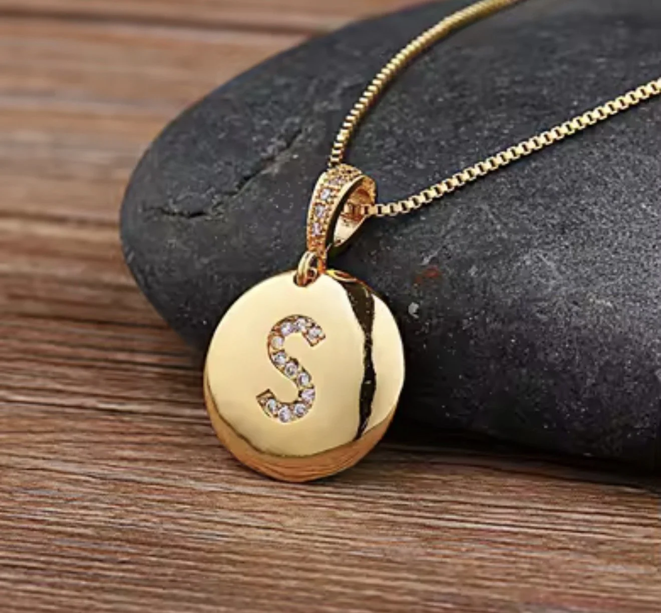 Gold-Plated Monogram Initial Necklace